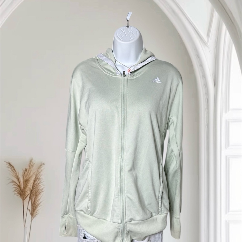 Adidas Full Zip Size Large Soft Lightweight Athletic Jacket Activewear Unisex
